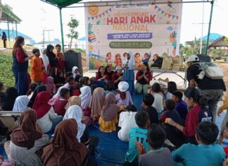 Keceriaan Anak Rempang Warnai Hari Anak Bersama MEG